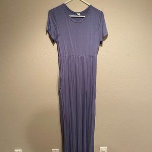 PinkBlush Periwinkle Maternity Maxi Dress